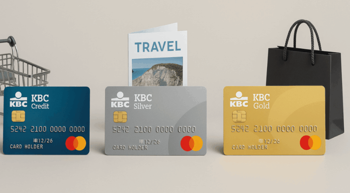 Cartes de crédit KBC – Options Classique, Argent et Or